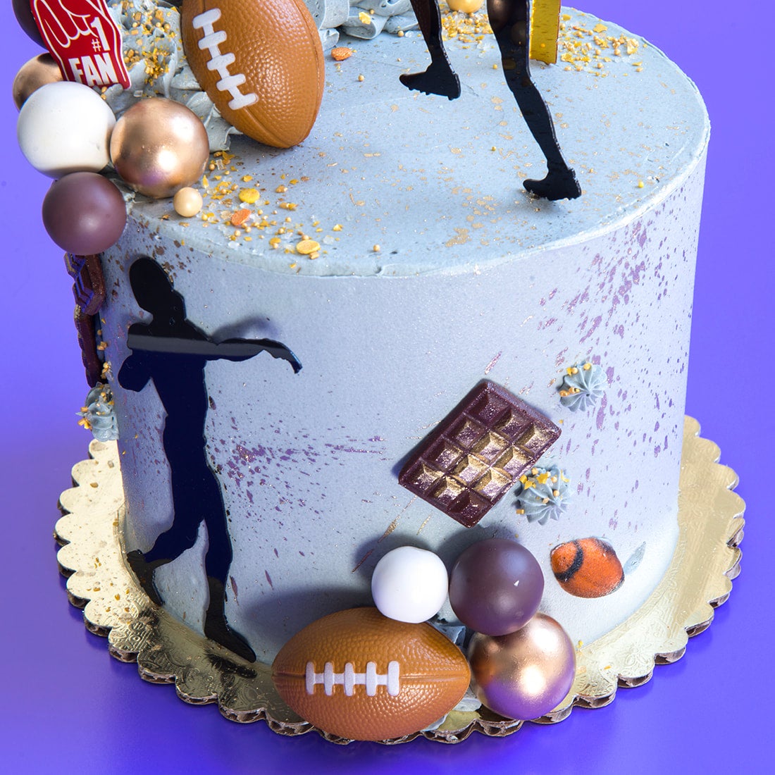 Crafty Cakes | Exeter | UK - Half Football in Grass Cake