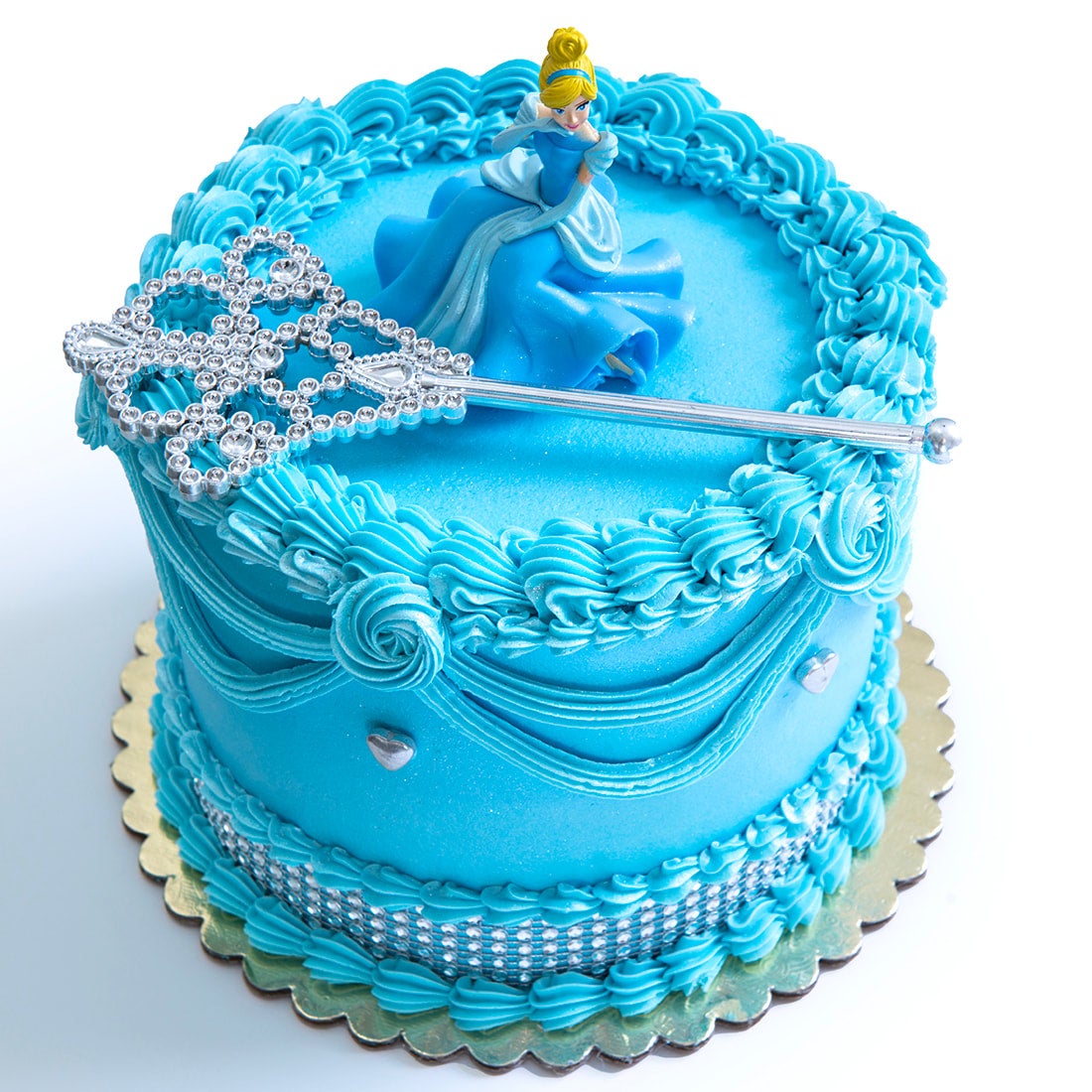Cinderella Crown And Bow Tie Fondant Cake - Dough and Cream